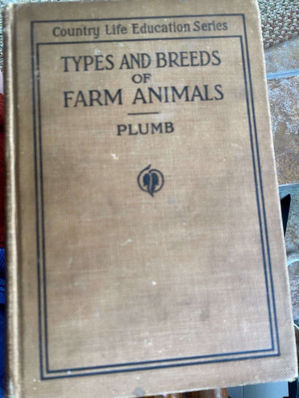 Vintage Library Bookplate with Arthur Public Library Stamp - Brown Clothbound
